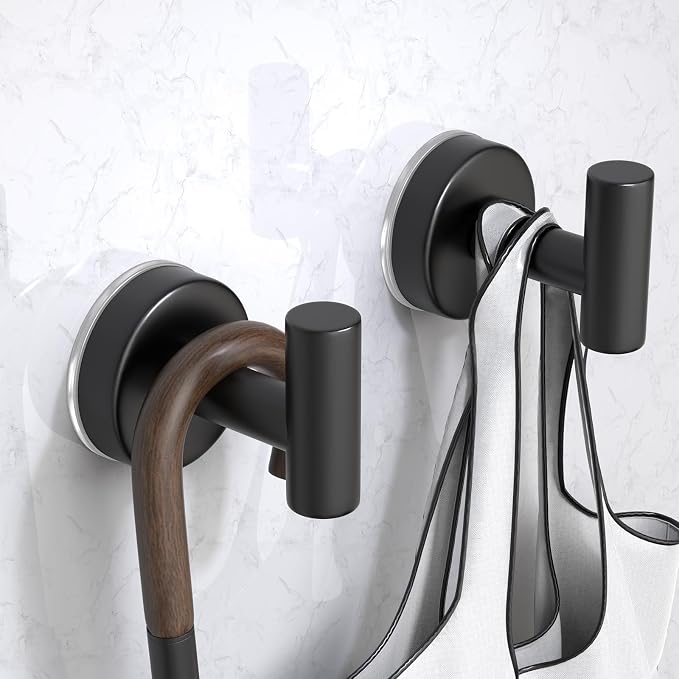 Suction Cup Hooks for Shower, Stainless Steel Towel Hooks for Bathroom Wall - Image 7