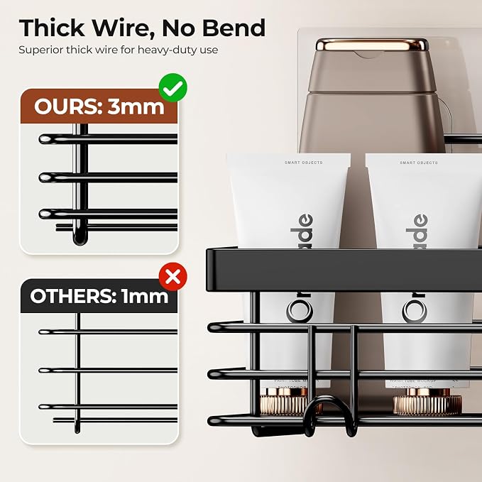 Orimade Shower Caddy with 5 Hooks - Image 5