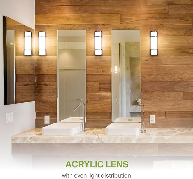 ASD LED 18" Vanity Flush Mount Light Fixture, Linear Bathroom Lighting Bar | - Image 6