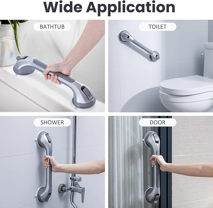 LEVERLOC Grab Bars for Bathtubs and Showers, Shower Handle 17 Inch Strong - Image 7