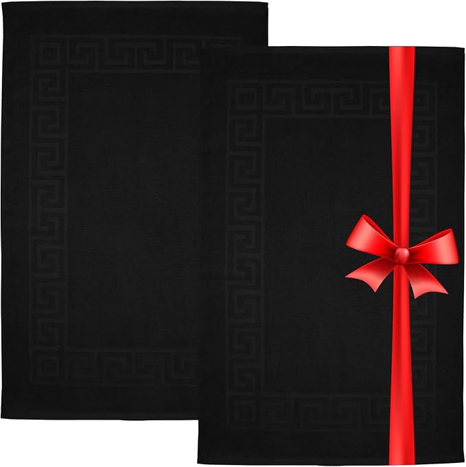 DAN RIVER Greek Cotton Bath Mats Set of 2 – Not a Bathroom Rug, Ultra Soft by DanRiver