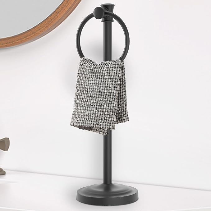 Hoimpro 17 Inch Stand Hand Towel Holder Towel Bar Towel Hanging Ring, Free by Hoimpro