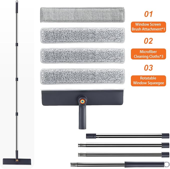 Window Cleaning Kit, Rotatable Window Squeegee - Image 7