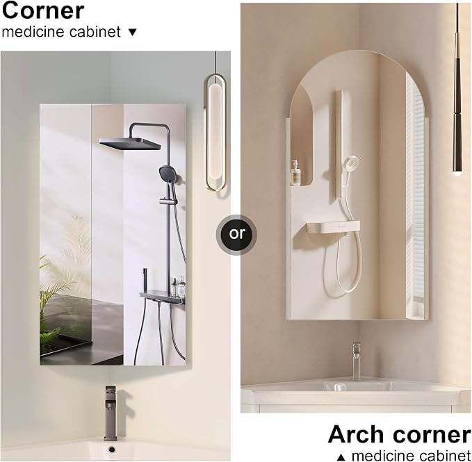 White Corner Medicine Cabinet - Image 4