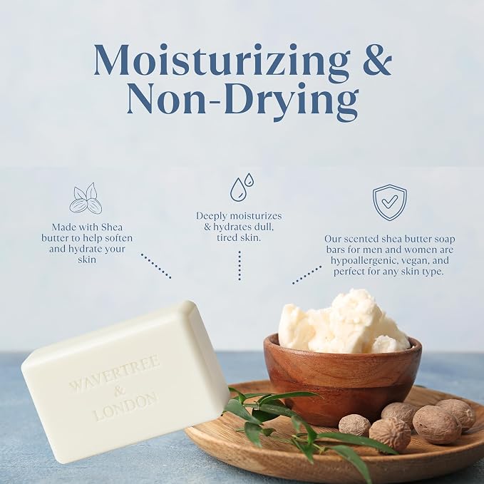 Wavertree & London Beach Scented Natural Soap, 7oz Moisturizing French Triple - Image 3