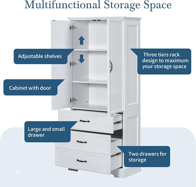 Favfurish 69" Tall Bathroom Storage Cabinet - Image 4