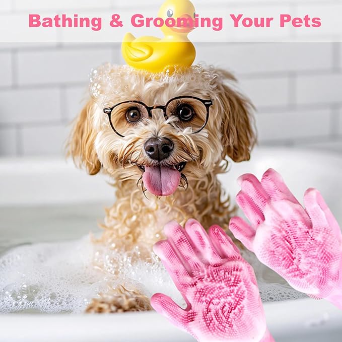 2 Piece Pink Pet Bath Supplies - Image 6