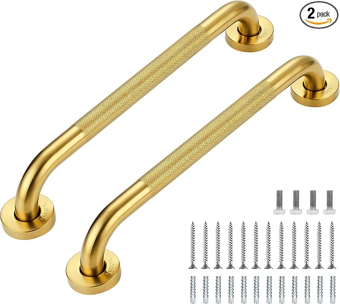 Grab Bars for Shower, 2 Pack 16-Inch Anti Slip Shower Handles for Elderly by RavinteHardware