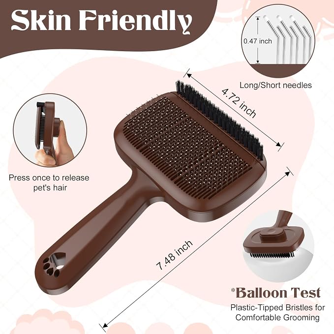 Self Cleaning Dog Brush for Shedding - Image 2
