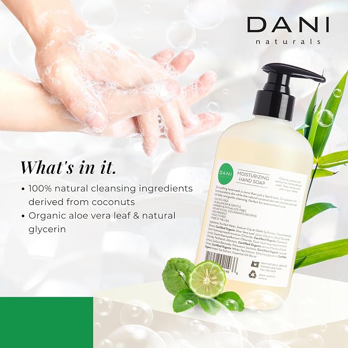 DANI Naturals Moisturizing Hand Soap – Bamboo Bergamot Scent, Sulfate-Free & - Image 4