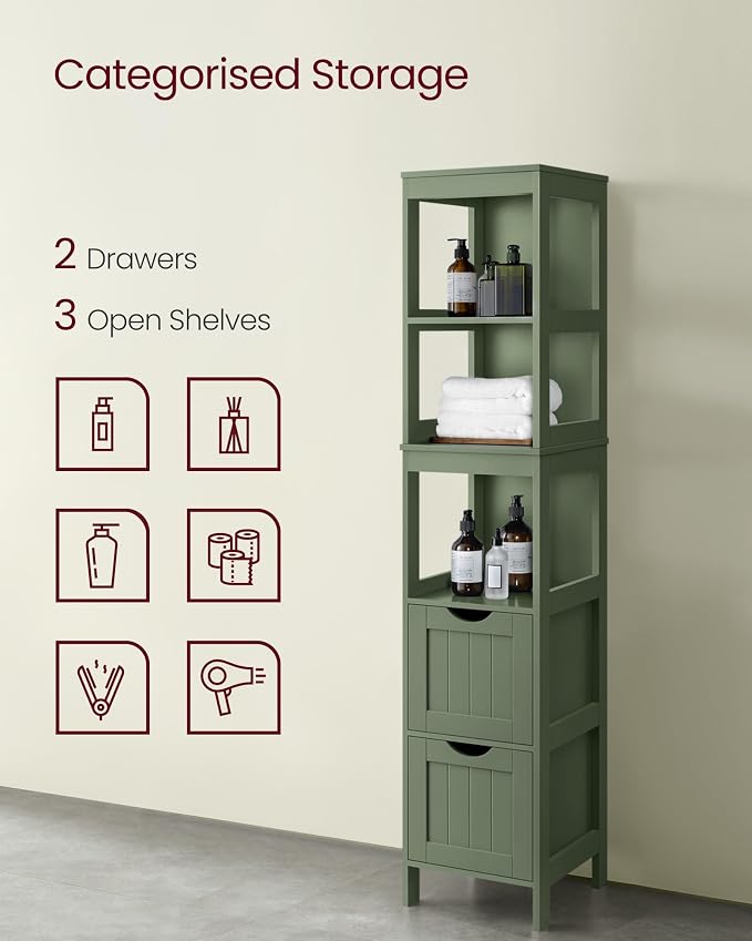 VASAGLE Storage Cabinet, Storage Organizer Rack Stand - Image 6