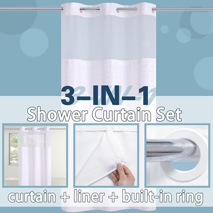 Conbo Mio Stall No Hook Shower Curtain - Image 3