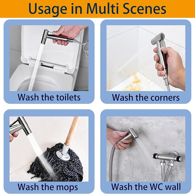 Handheld Bidet Sprayer Set, Toilet Bidet Attachment - Image 7