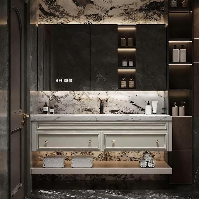 84IN Bathroom Vanity with Sink by ZGNBSD