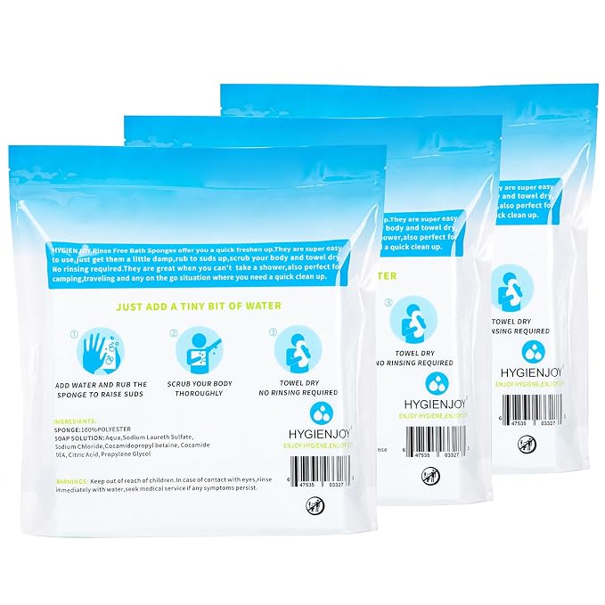 HYGIENJOY-21% Larger, No Rinse Bathing Wipes - Image 2