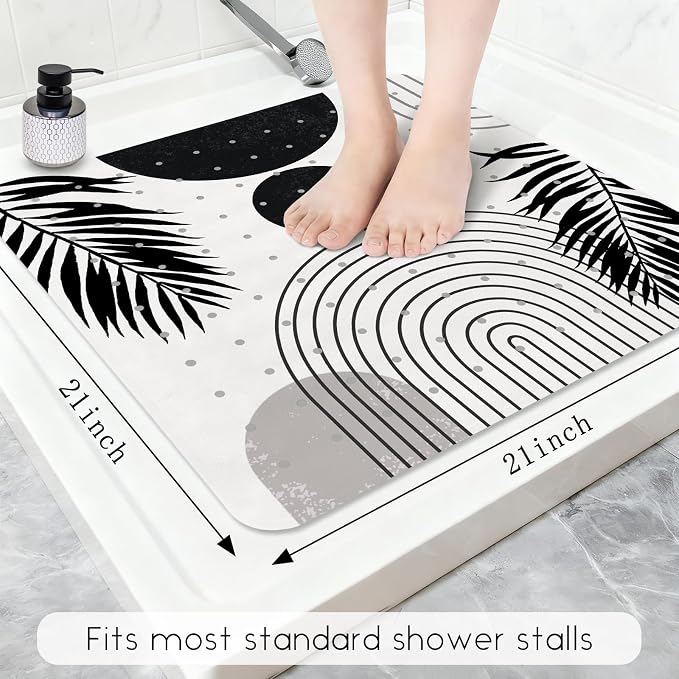 Bathtub Mat Non Slip, Bohemia Square Bath tub Mat Shower Floor Mat - Image 2