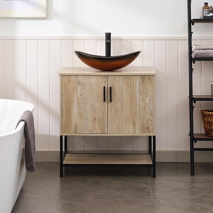 UEV Rustic Oak 30" Bathroom Vanity by YourHomeExcellentVendor
