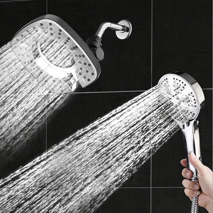 Shower Head with Handheld Spray Combo 2 in 1 Rainfall High Pressure with 59" - Image 2