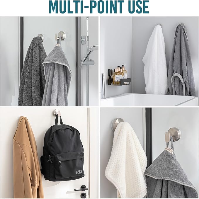 TAILI Stylish 304 Stainless Steel Bathroom Suction Hooks - Image 3
