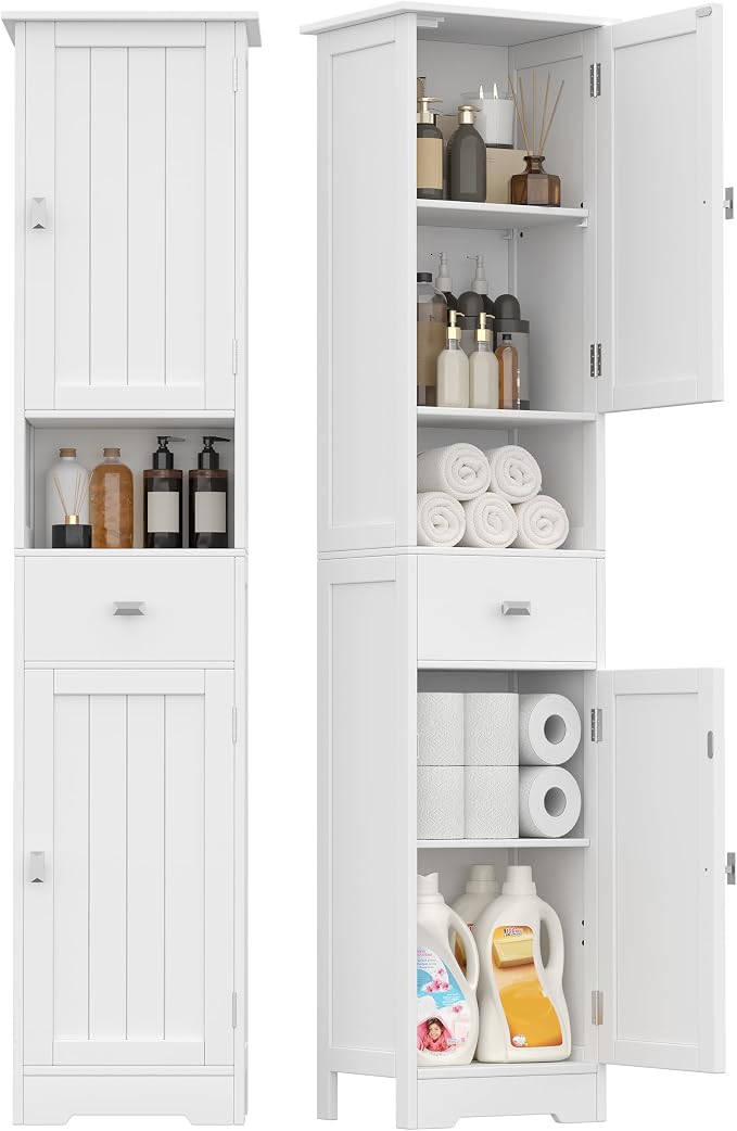 Akxoml Tall Bathroom Storage Cabinet by Akxomel