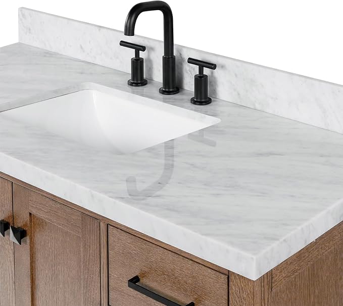 ARIEL Cambridge 55 Inch Single Rectangle Sink Bathroom Vanity - Image 12
