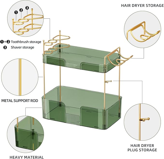 2 Tier Bathroom Counter Organizer - Image 5