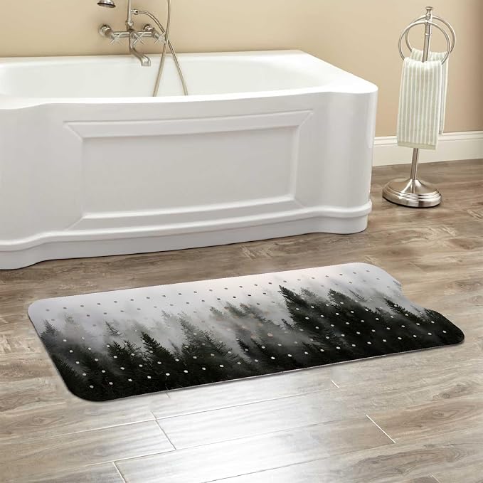 Misty Forest Bathtub Mat Non Slip, Baby Bath Mat - Image 7
