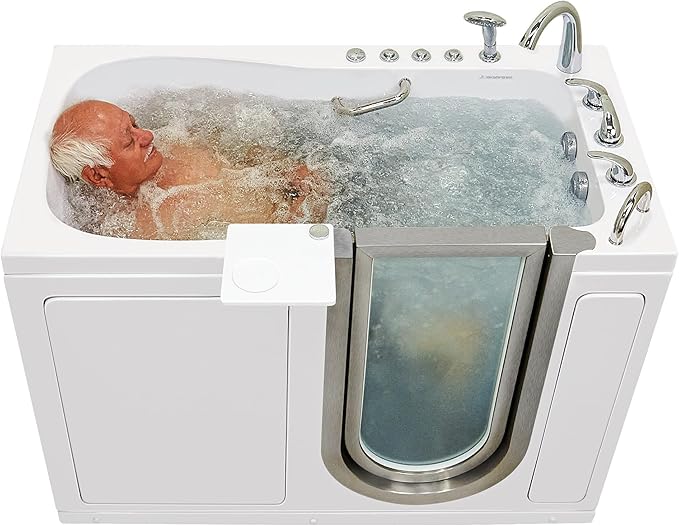 Ella Deluxe 30"x55" Acrylic Air and Hydro Massage Walk-In Bathtub - Image 6