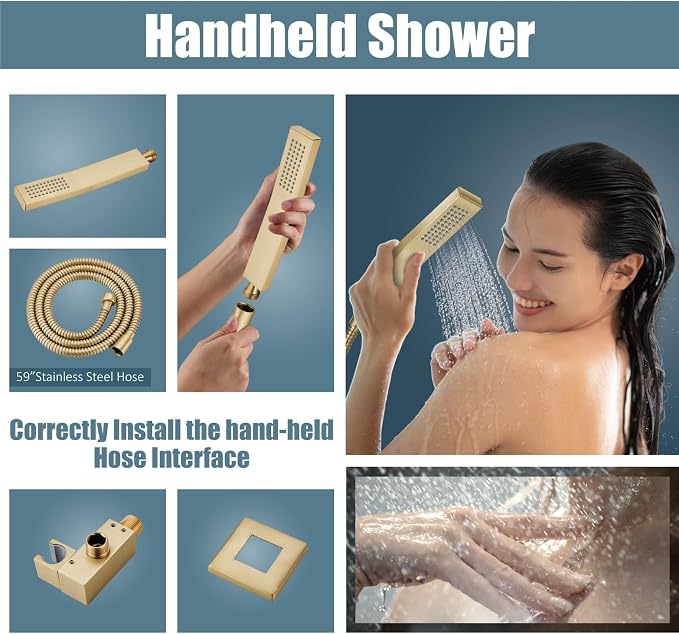 Aolemi Shower Faucet Set Rain Shower System - Image 4