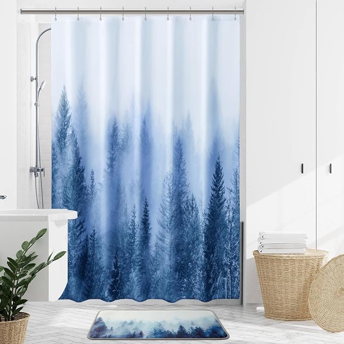 ORTIGIA 54x78 Misty Forest Stall Shower Curtain - Image 7