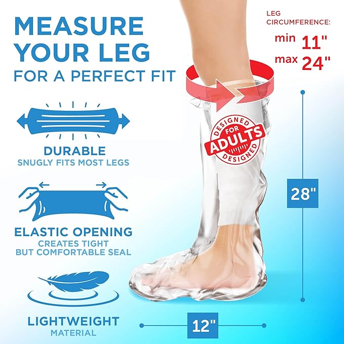 100% Waterproof Cast Covers for Shower Leg - Image 3