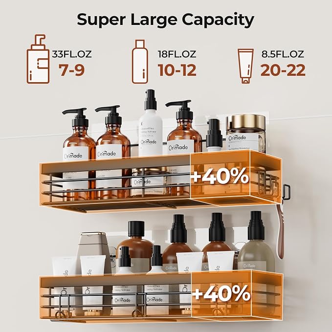 Orimade Shower Caddy with 5 Hooks - Image 6
