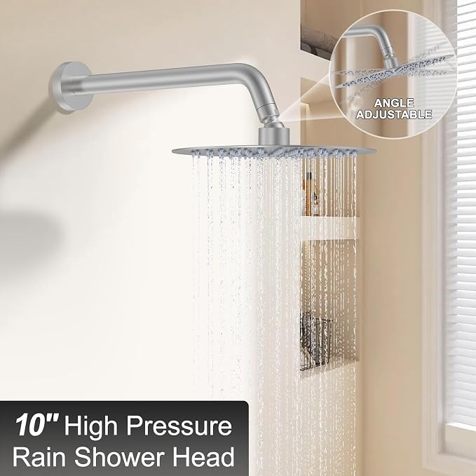 KOJOX 10 Inch Brushed Nickel Shower System - Image 3