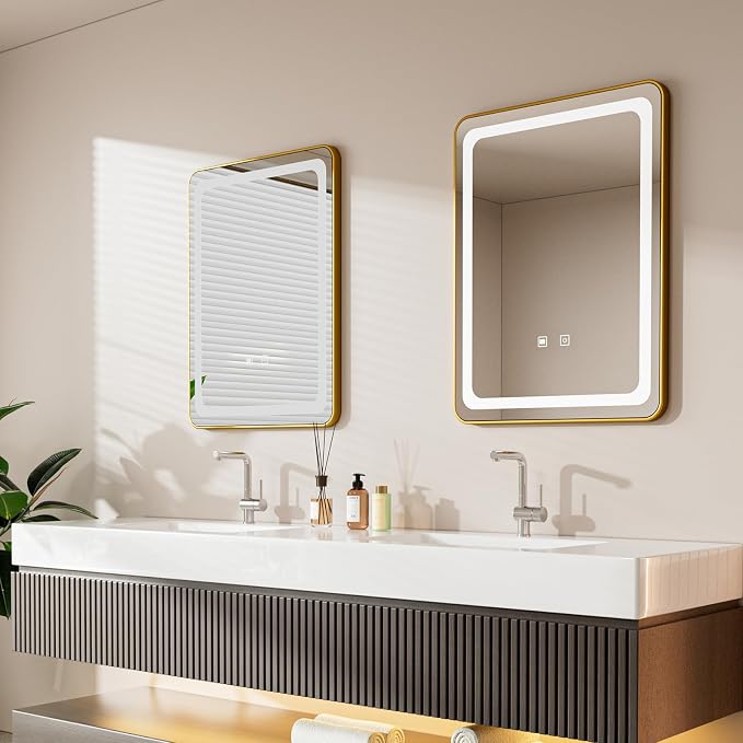LED Bathroom Mirrors with Lights, 3 Colors Dimmable, Touch Sensor - Image 6