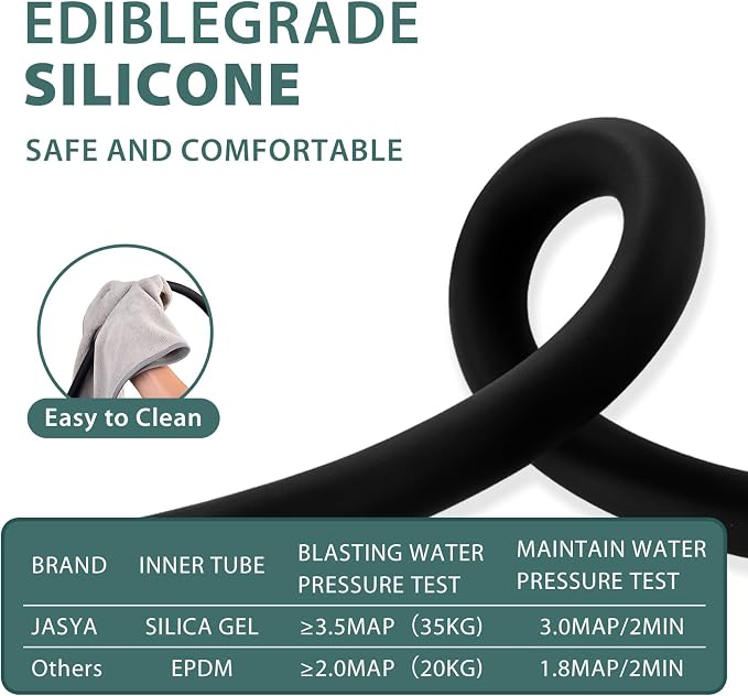 Silicone Shower Hose Extra Long, Explosion Proof Anti Winding Showerhead Hose - Image 3