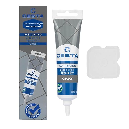 CESTA Tile Grout Repair Kit Squeeze Tube, Fast Drying, Waterproof Tile Grout by CESTA
