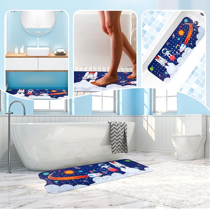 Baby Bath Mat for Tub Non Slip Kids Bathtub Mat Extra Long 40X16 Inch Toddler - Image 5