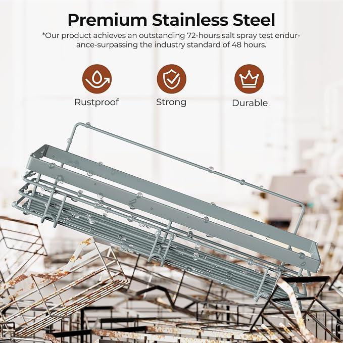 Orimade Shower Caddy with 5 Hooks - Image 8
