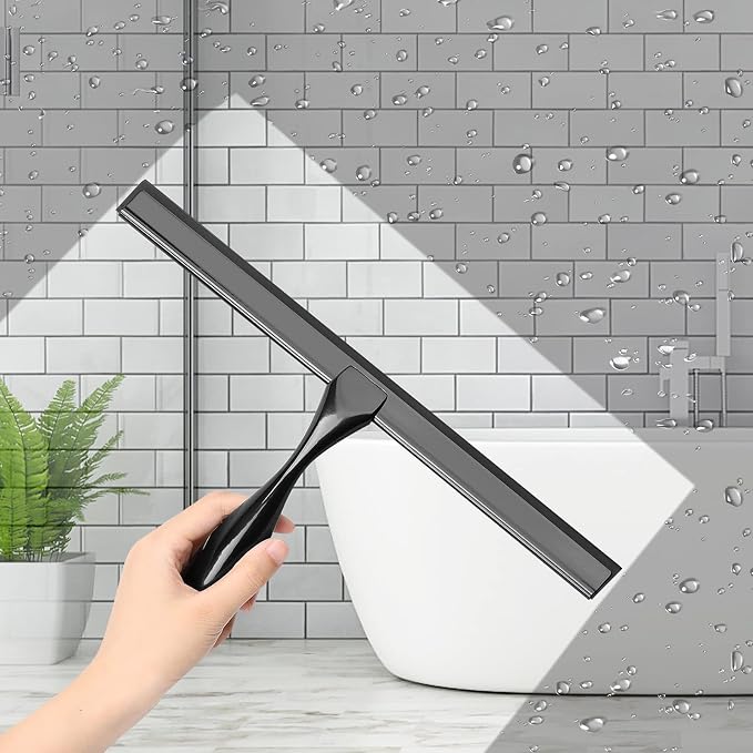 Simtive 12-Inch Shower Squeegee Set, Includes Shower Door Hook and Adhesive Hook - Image 3
