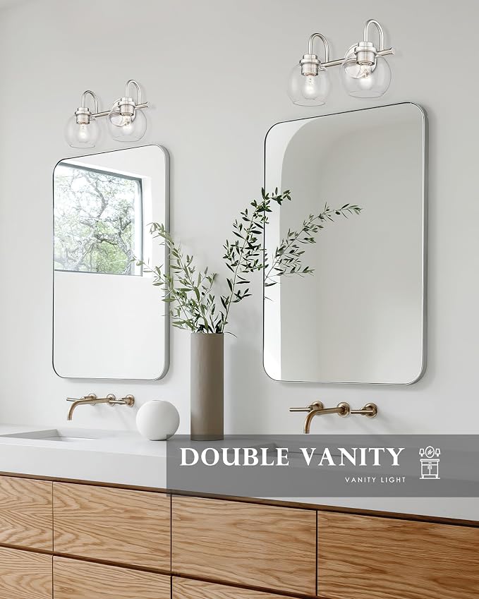 2-Light Bathroom Vanity Light, Brushed Nickel Vanity Light - Image 6