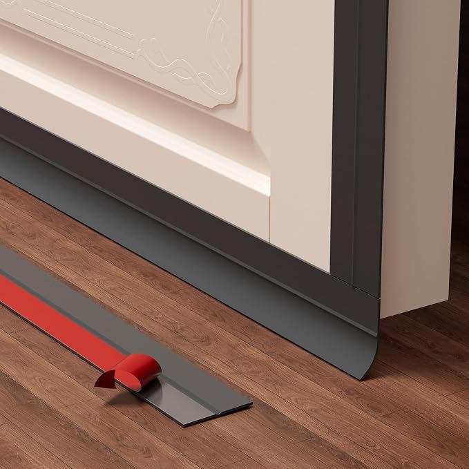 Door Seal Strip for Door Frame, 20ft Silicone Shower Glass Door Seal Strip by GINCHAIN