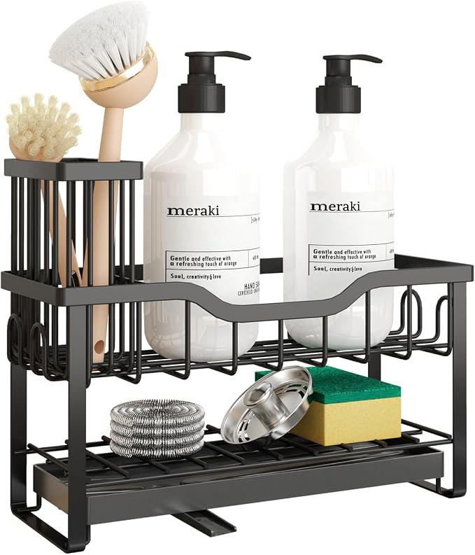 2-Tier Sponge Holder for Kitchen Sink, Caddy Organizer by Hoopoton