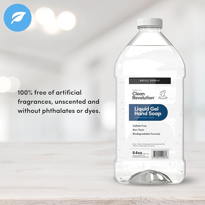 Clean Revolution Liquid Gel Hand Soap, Silky Rich Liquid, Quick Lather - Image 2