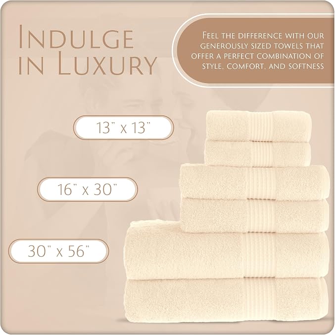 MAURA Basics Bath Towel Sets for Bathroom - Image 2