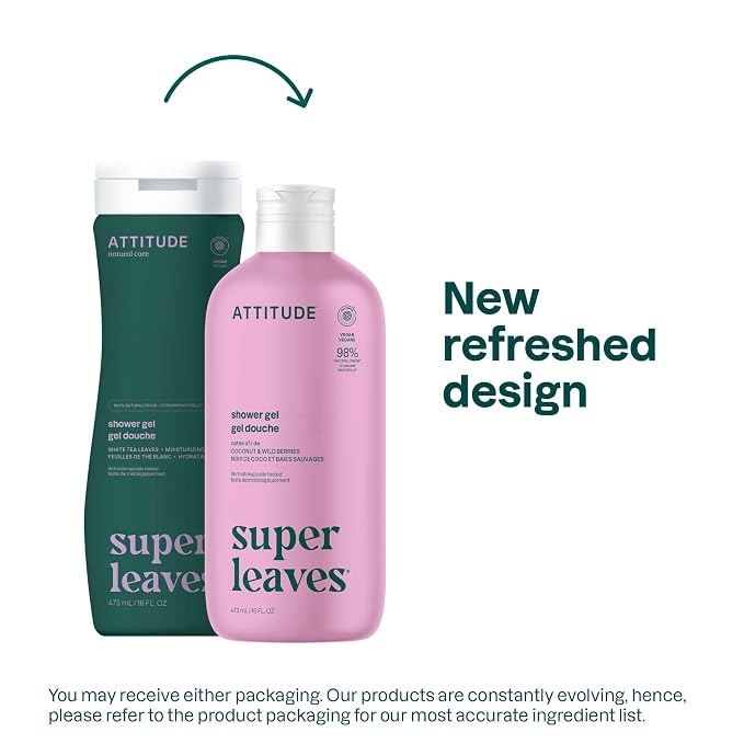 ATTITUDE Body Wash, EWG Verified Shower Gel, Dermatologically Tested, Plant and - Image 2