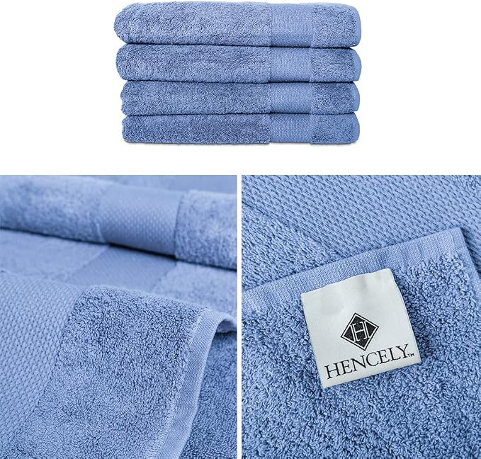 Hencely Premium Bath Towel Set of 4-28x58 Inches - Image 3