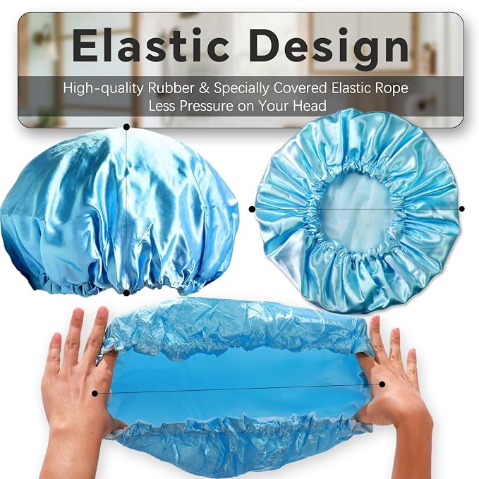 Smilco Reusable Shower Caps 2-Pack - Image 3
