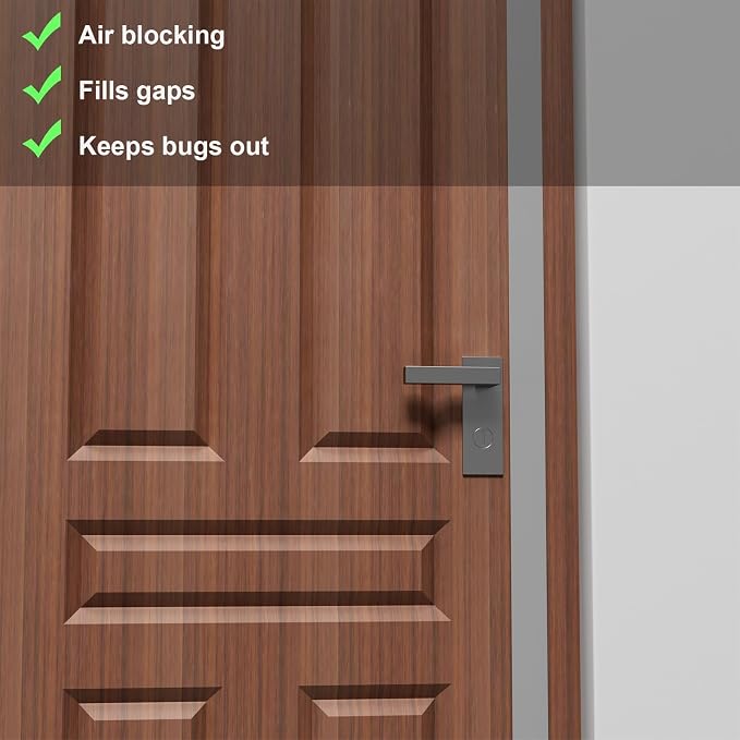 T-Shaped Door Draft Stopper, 1.97 in x 20 Ft Silicone Seal Strip - Image 5