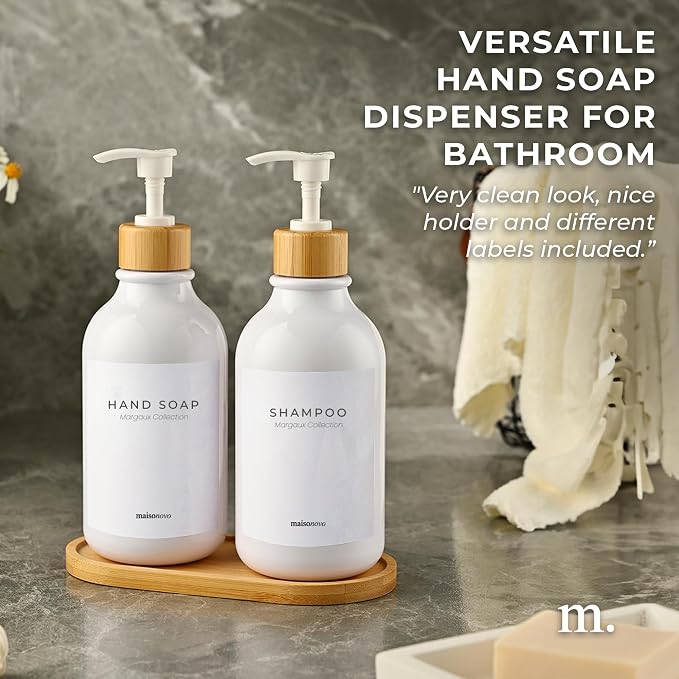 Maisonovo Plastic Soap Dispenser Set | Hand Soap and Dish Soap Dispenser Set | - Image 3