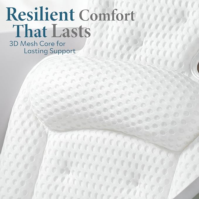 Bath Pillows for Tub, Extra Large Bathtub Cushion for Head and Neck - Image 3